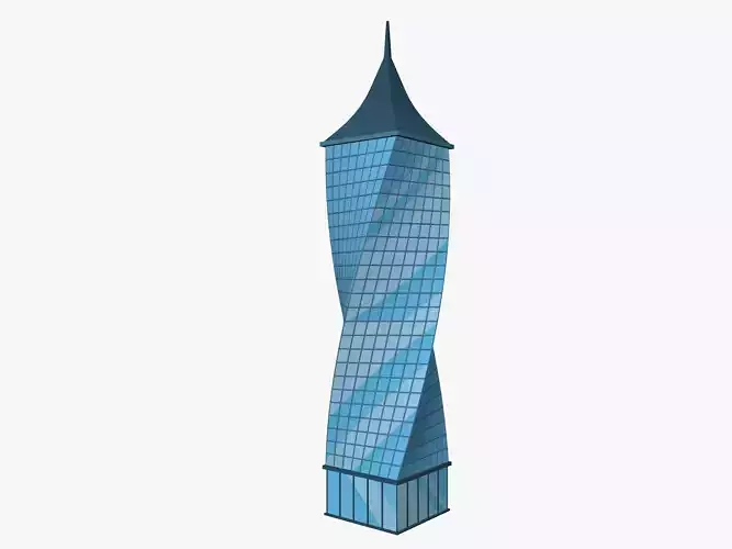 Cartoon skyscraper building 6