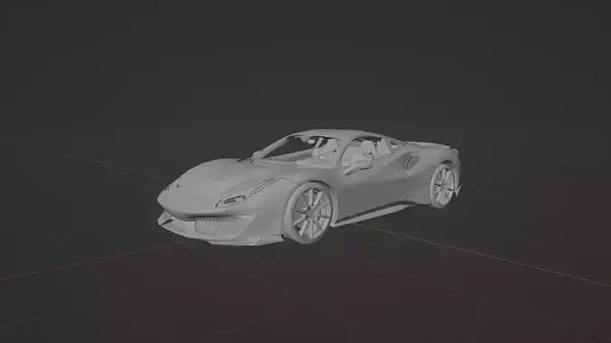 Ferrari 488 Pista 3D print model Ferrari 488 Pista 3D print model