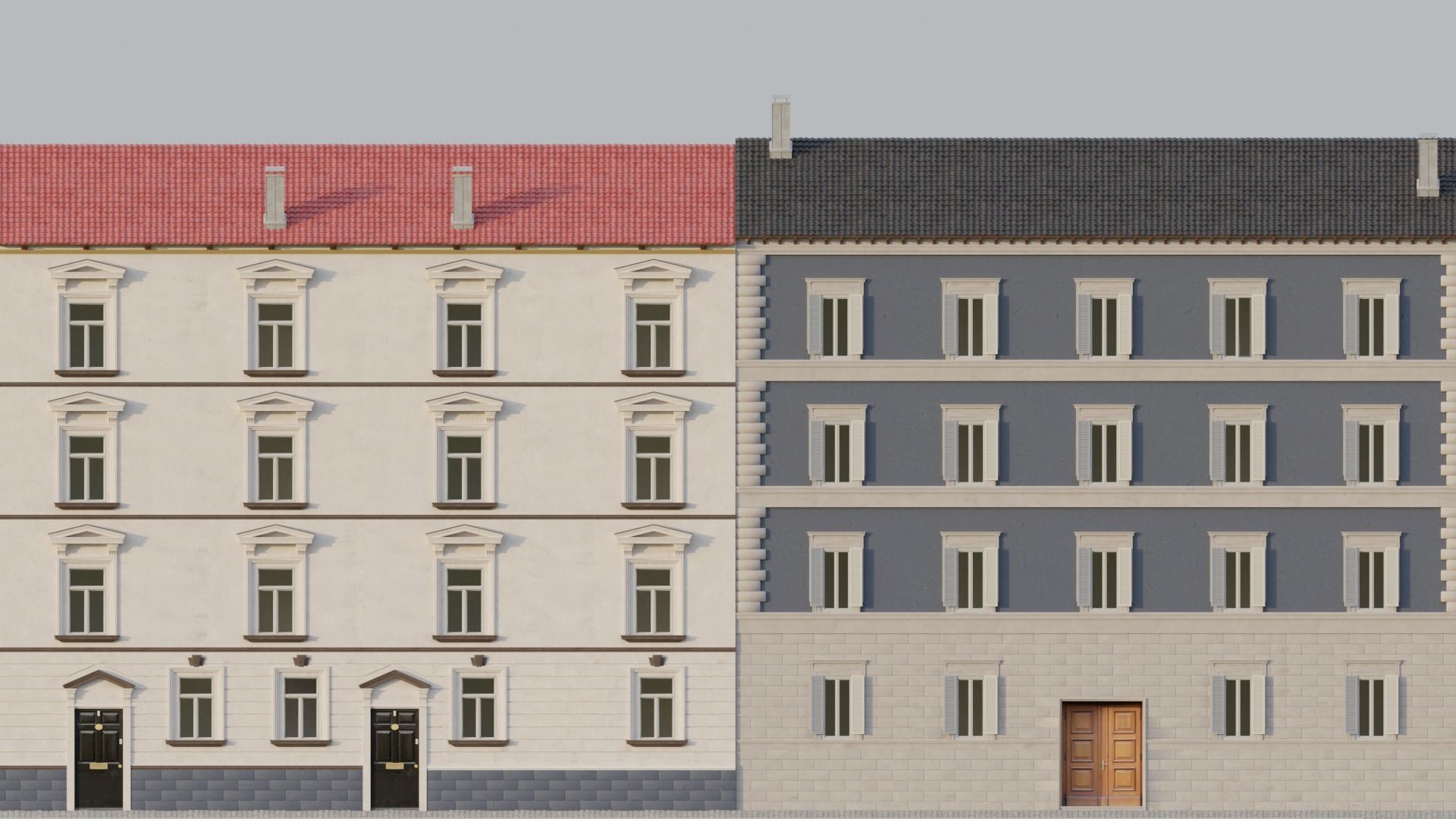 Residential building for modular usage 3D model_2