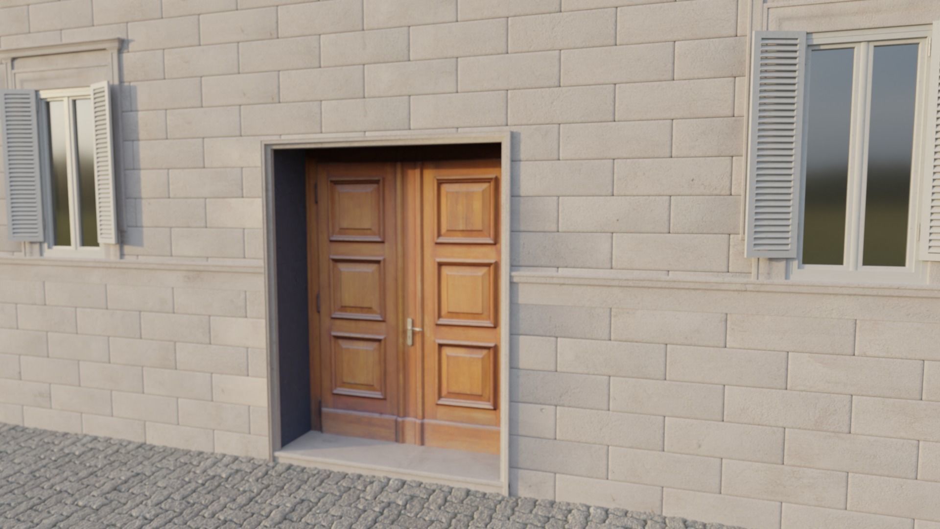 Residential building for modular usage 3D model_4