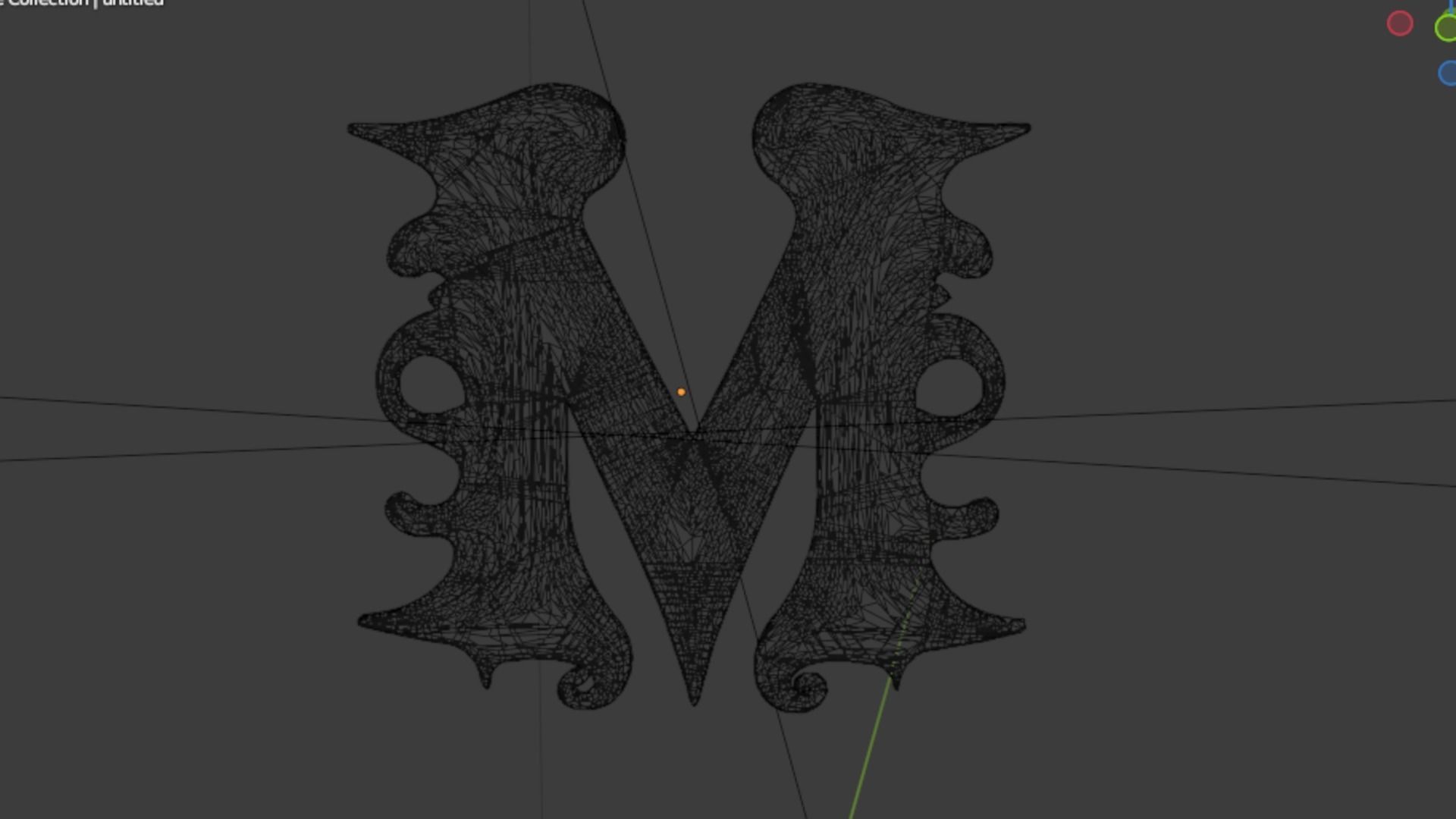 Alphabet Letter M Pendant 3D print model_5