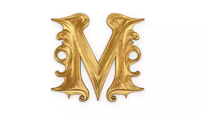 Alphabet Letter M Pendant 3D print model