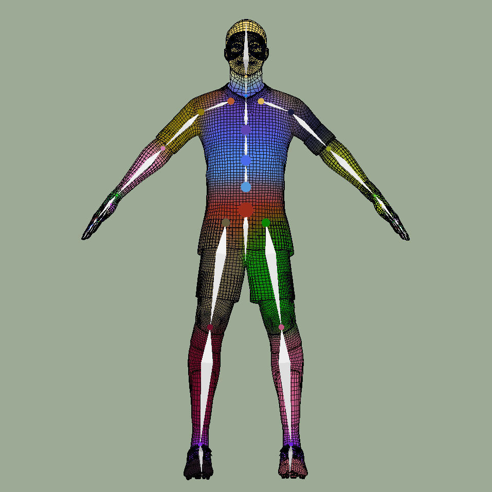 T-Pose Rigged Kylian Mbappe Euro 2024 3D model_7