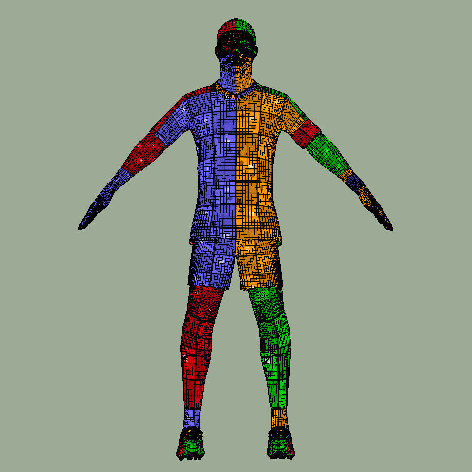 T-Pose Rigged Kylian Mbappe Euro 2024 3D model_6