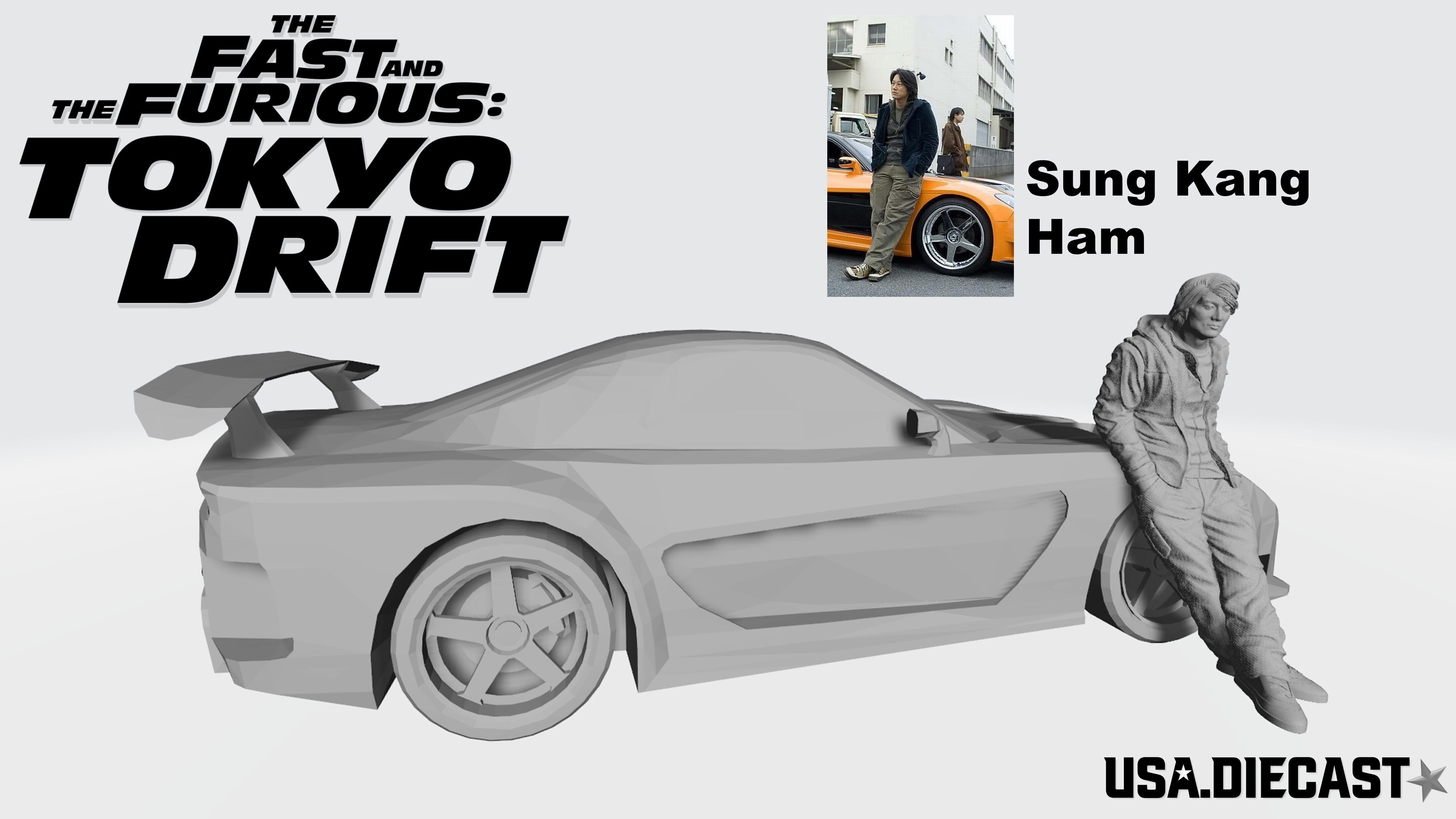 HAM FAST AND FURIOUS TOKYO DRIFT MINI FIGURE 3D print model_2