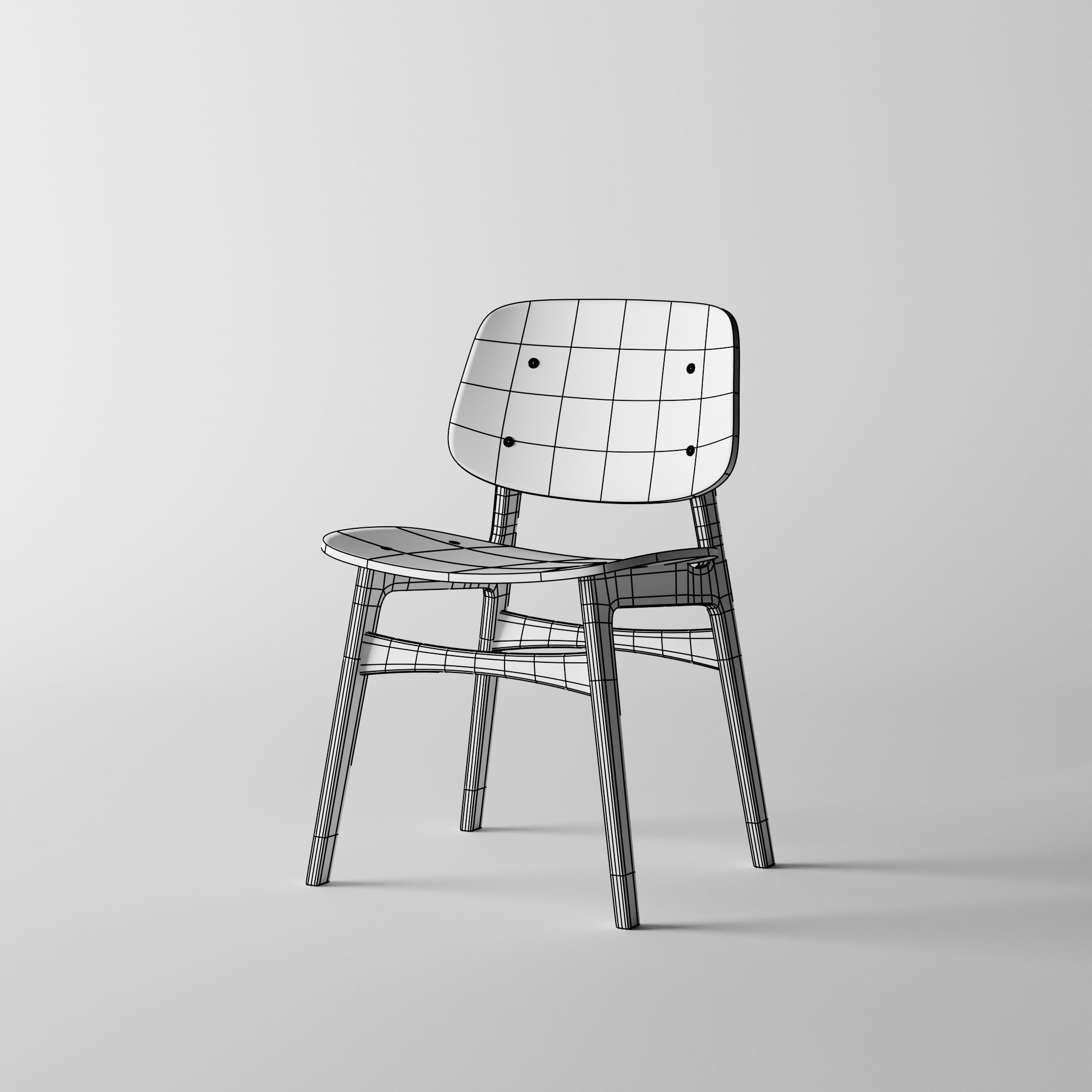 The Soborg chair 3D model_1