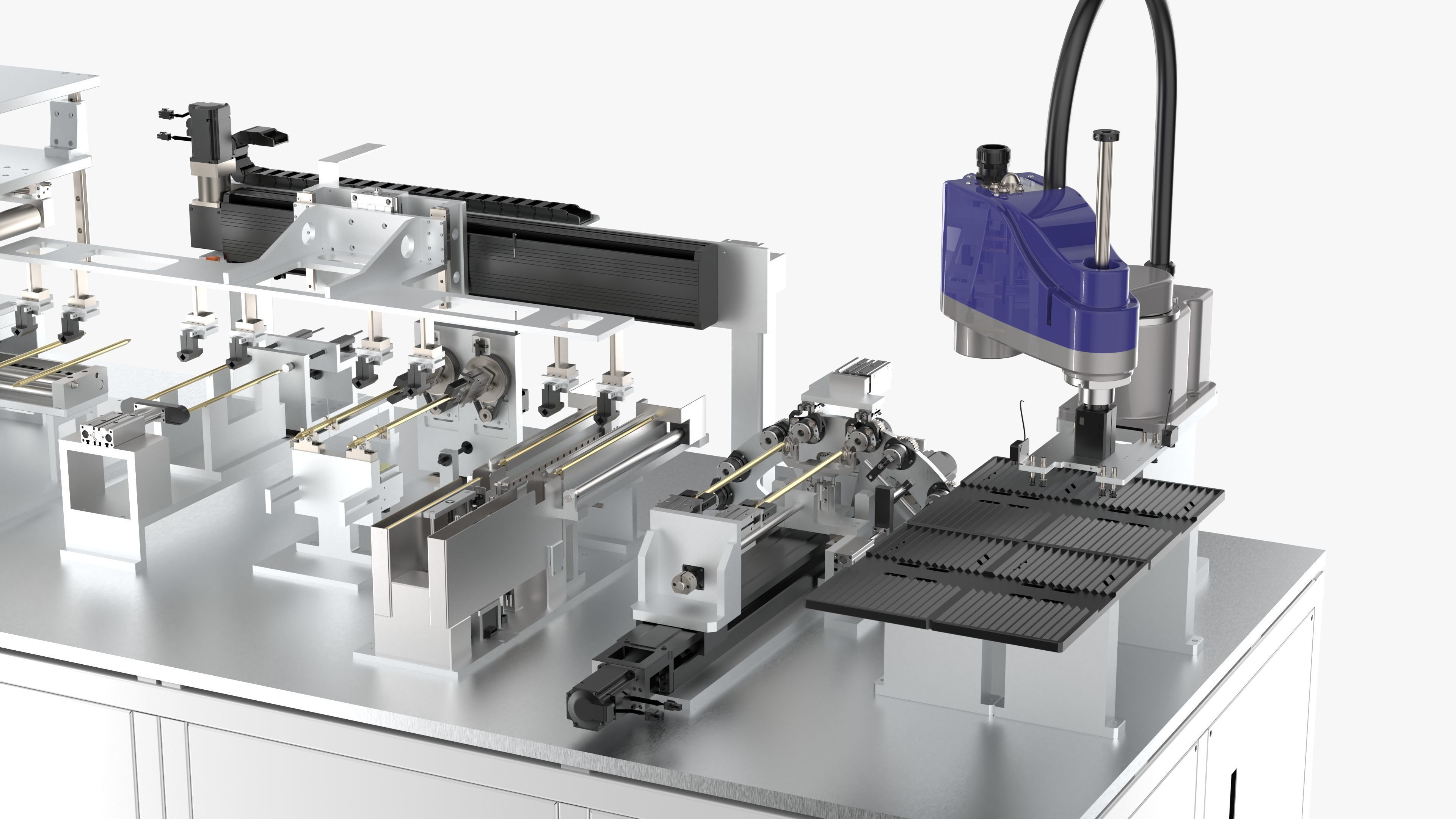 Automatic Copper Tube Full Circle Detection and Oiling Machine 3D model_11