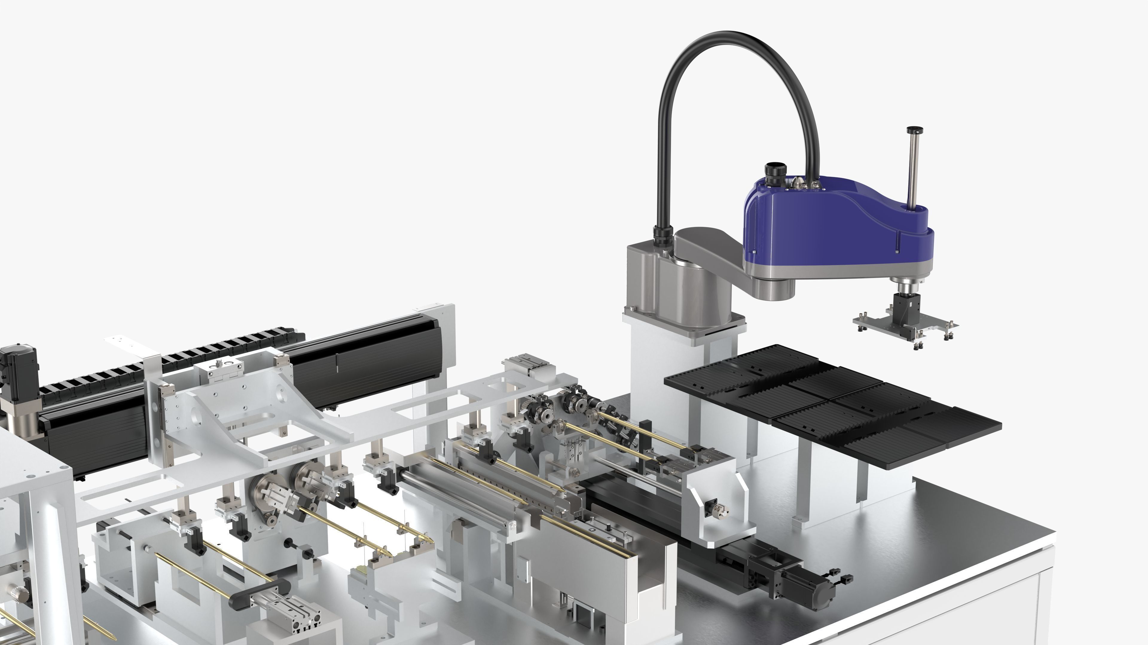 Automatic Copper Tube Full Circle Detection and Oiling Machine 3D model_12