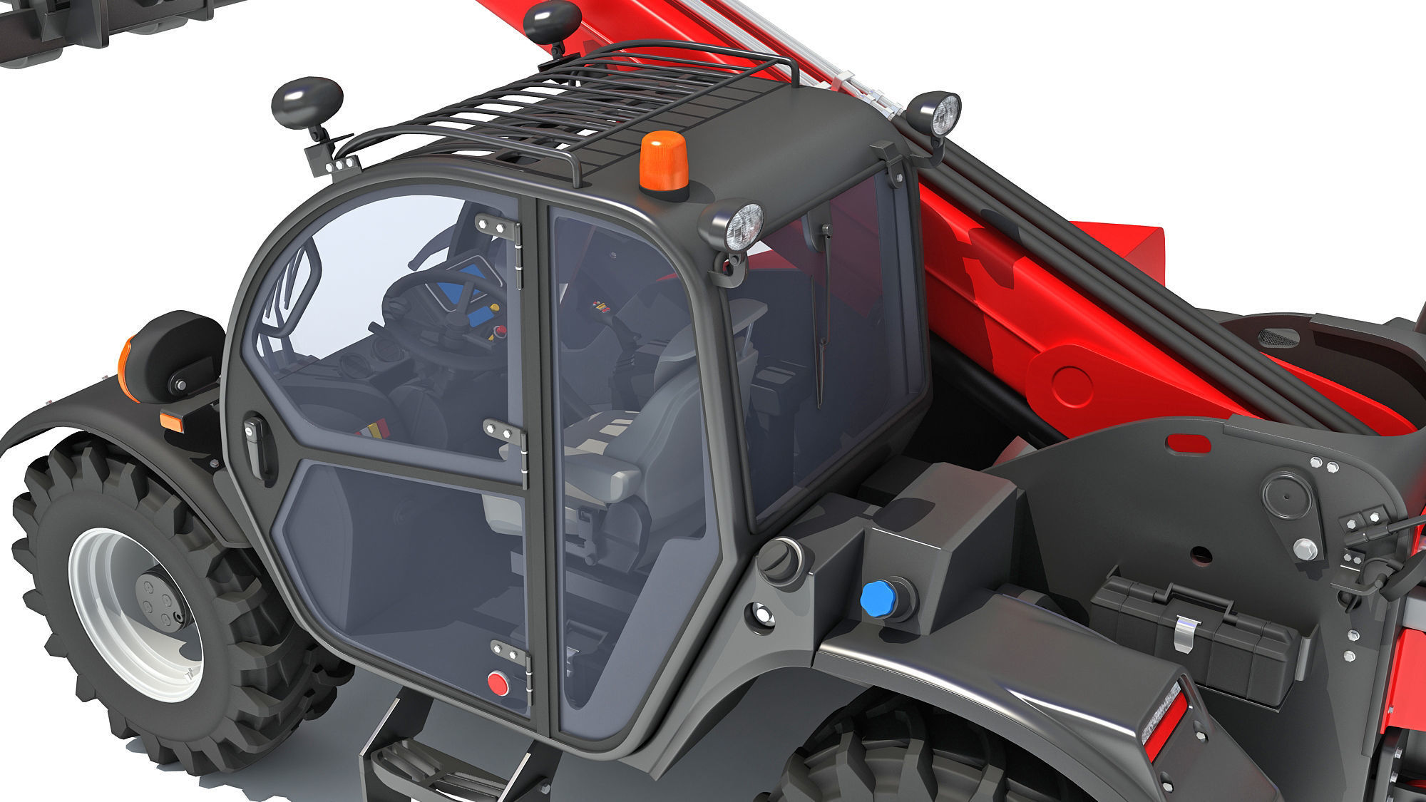 Telescopic Telehandler Forklift 3D model_14