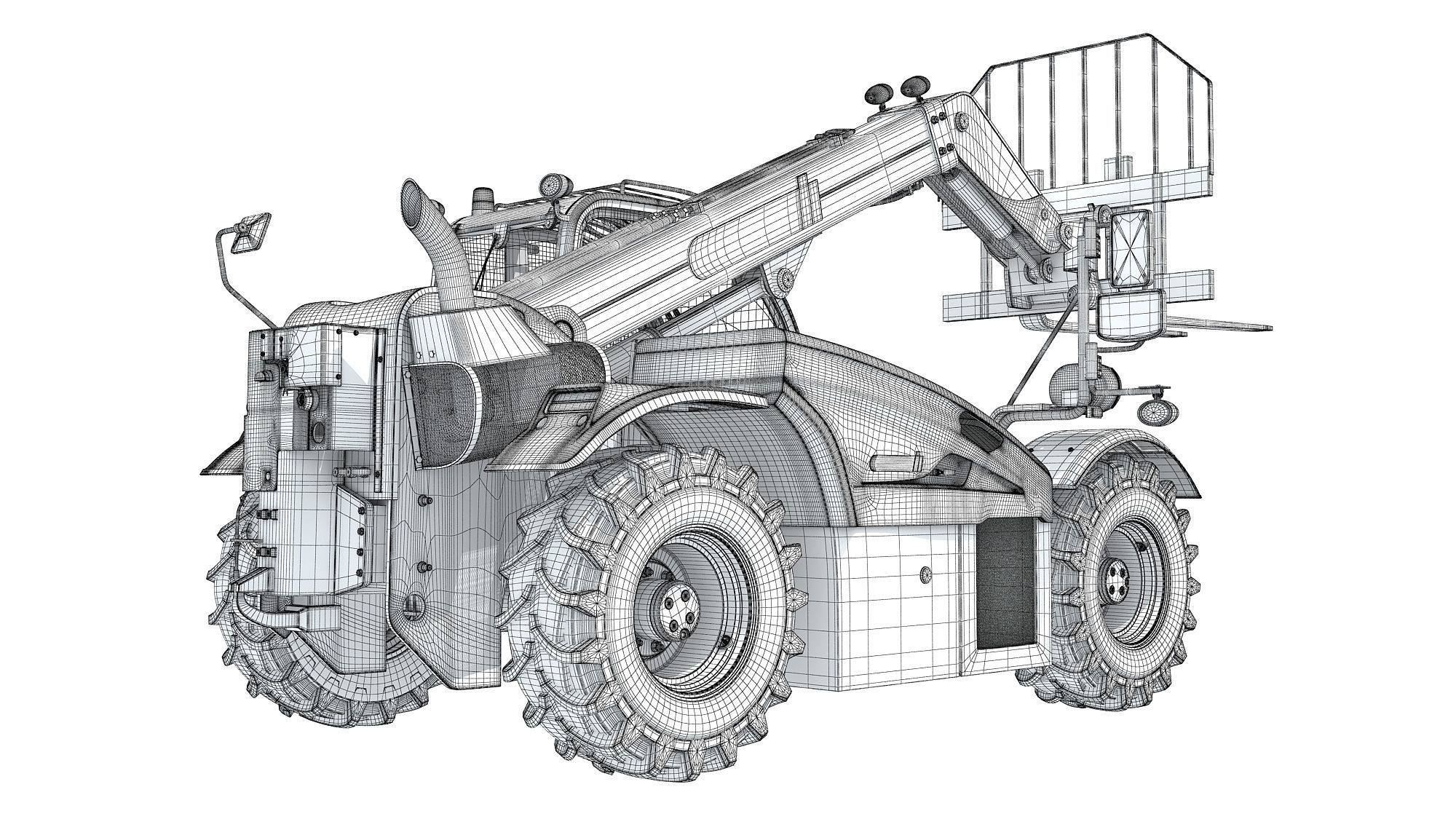 Telescopic Telehandler Forklift 3D model_17