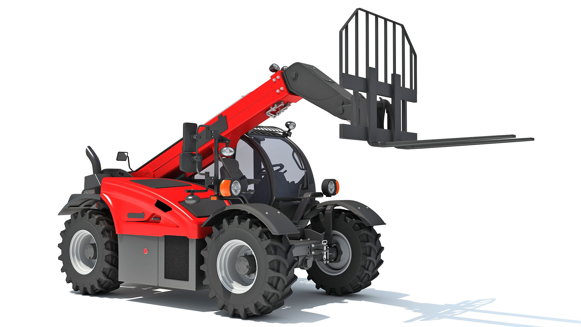 Telescopic Telehandler Forklift 3D model_8