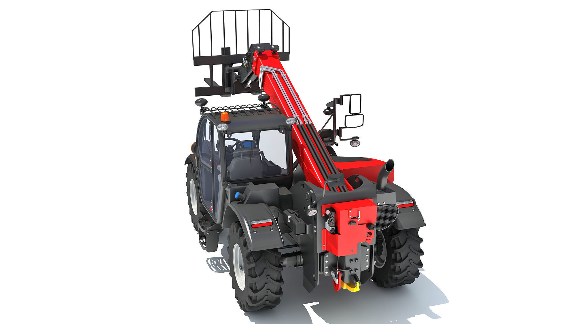 Telescopic Telehandler Forklift 3D model_4