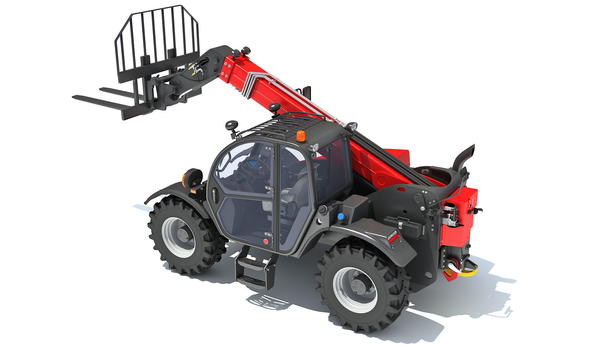 Telescopic Telehandler Forklift 3D model_3