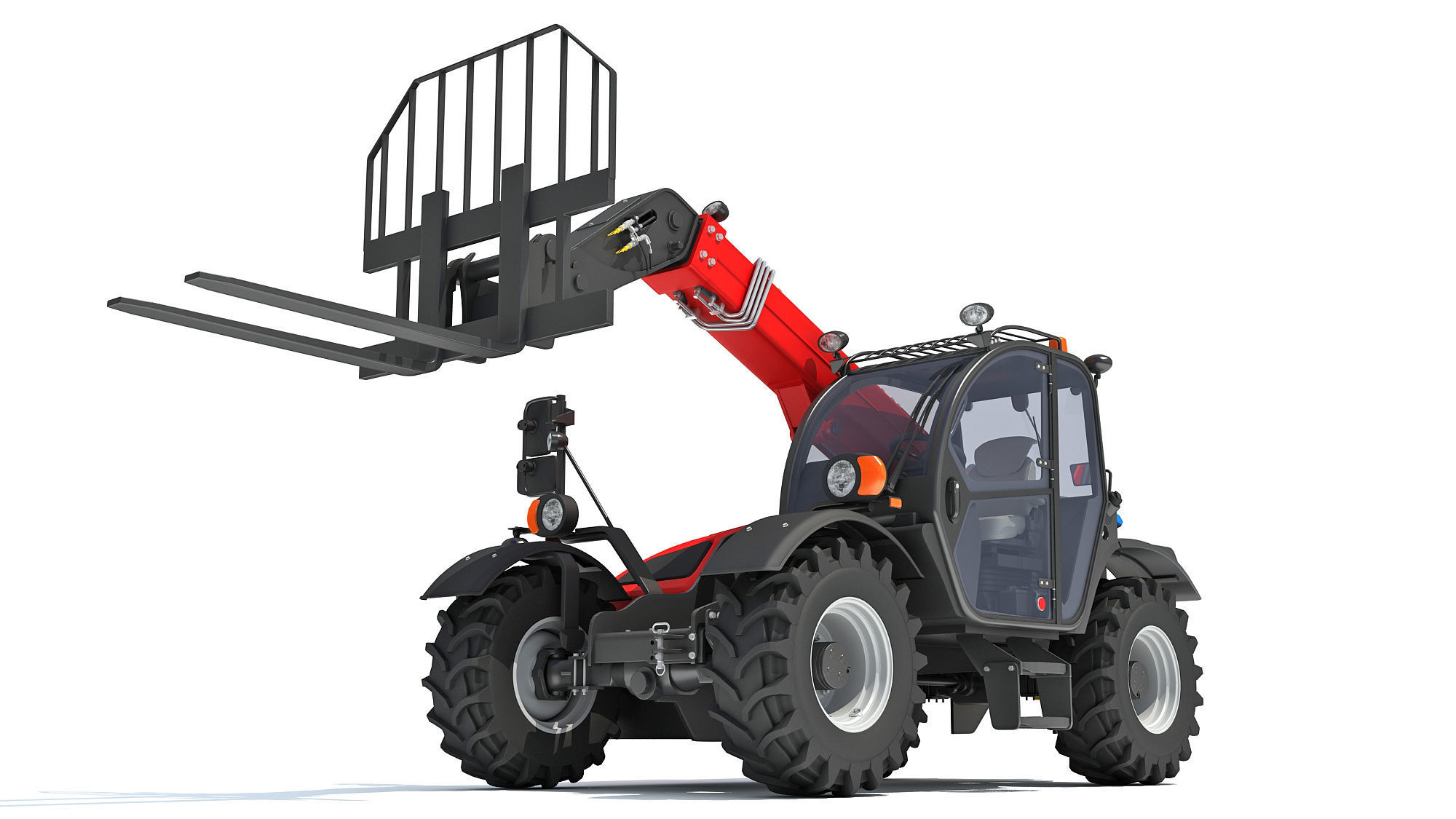 Telescopic Telehandler Forklift 3D model_12