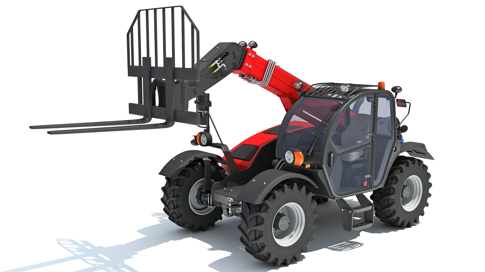 Telescopic Telehandler Forklift 3D model_9
