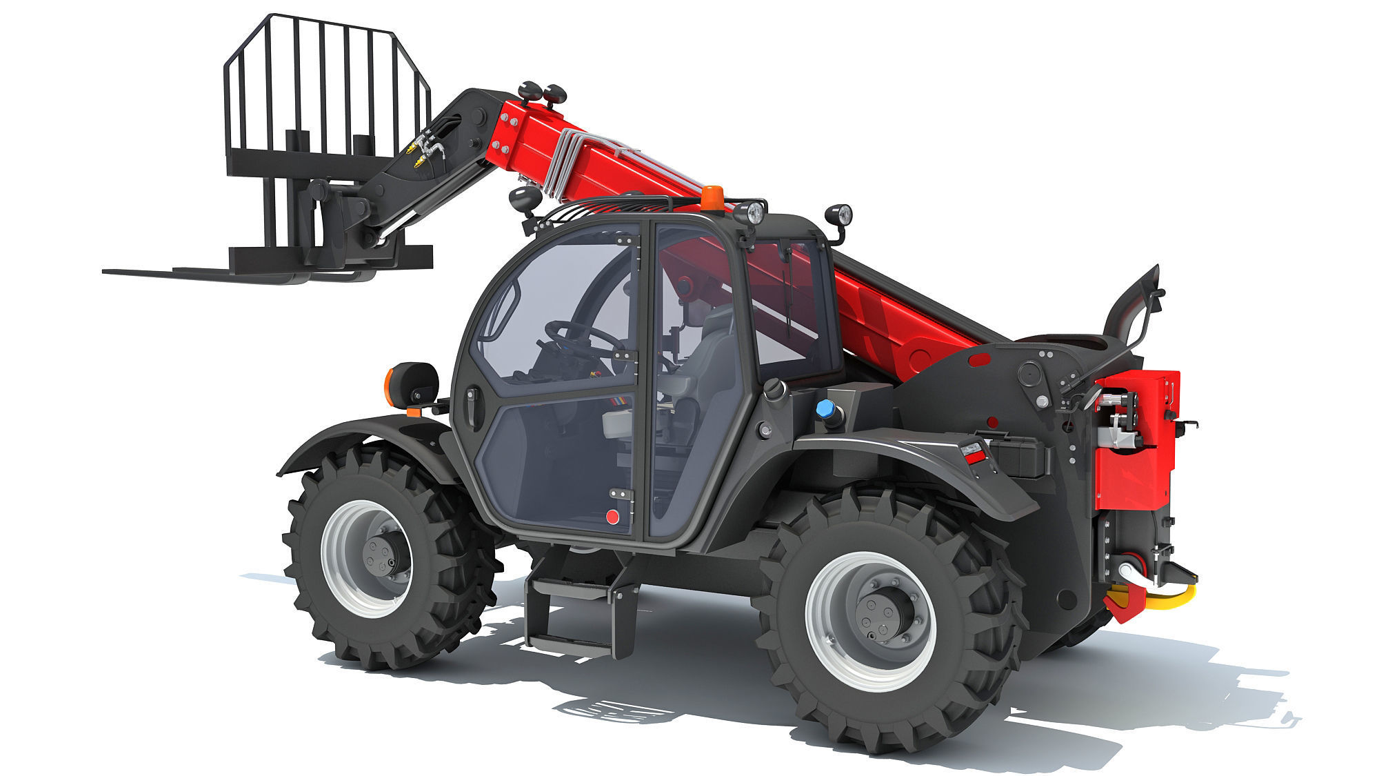 Telescopic Telehandler Forklift 3D model_2