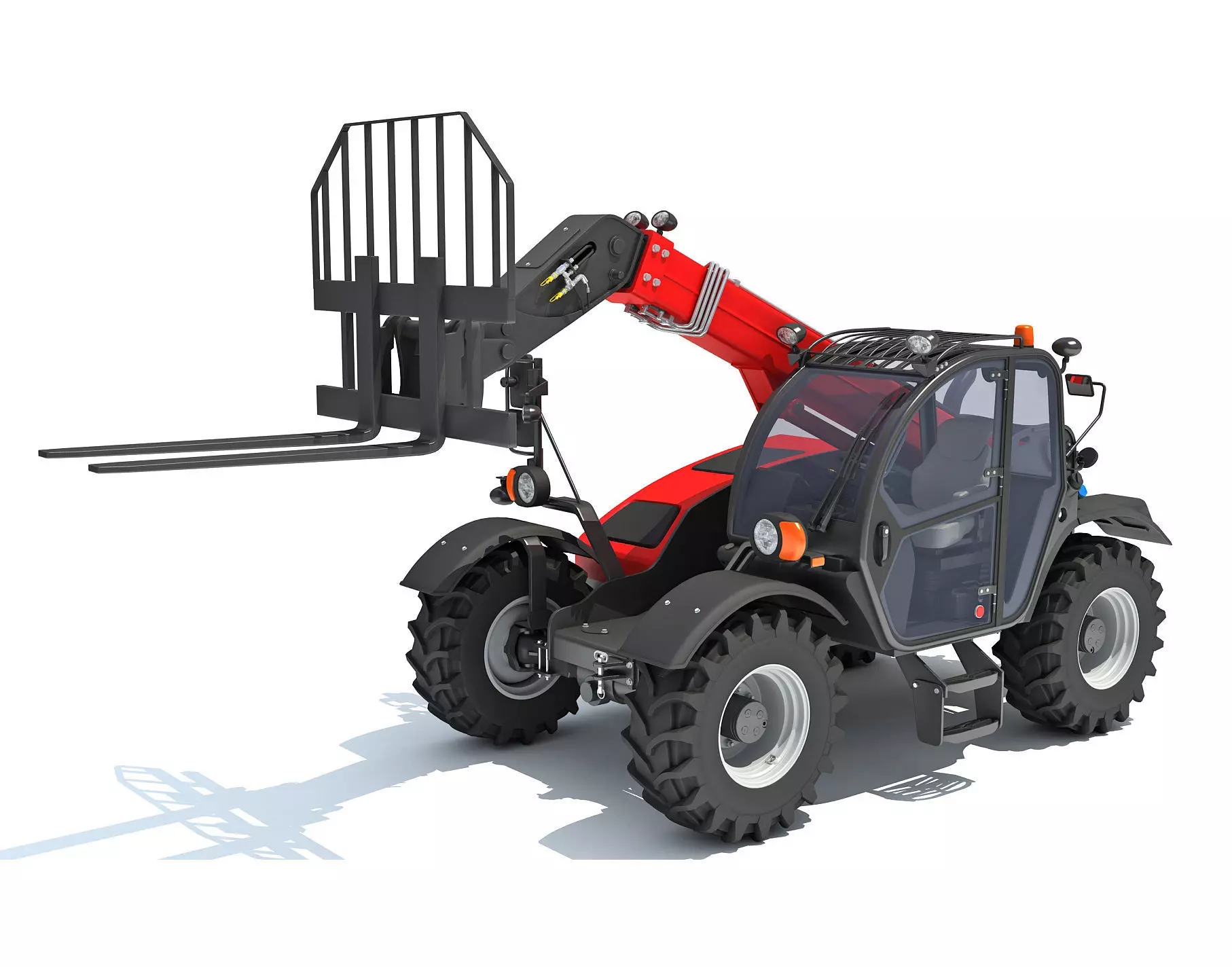 Telescopic Telehandler Forklift 3D model_0