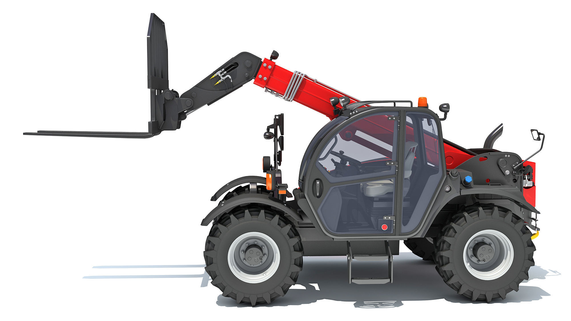 Telescopic Telehandler Forklift 3D model_1