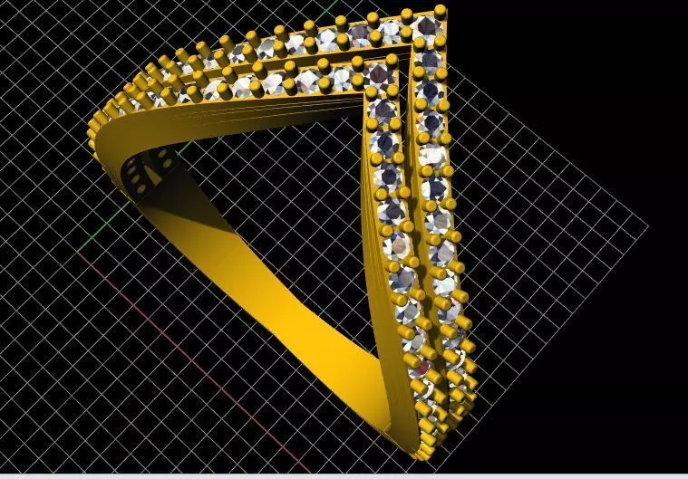 chevron ring vanki 3dm file 3D print model