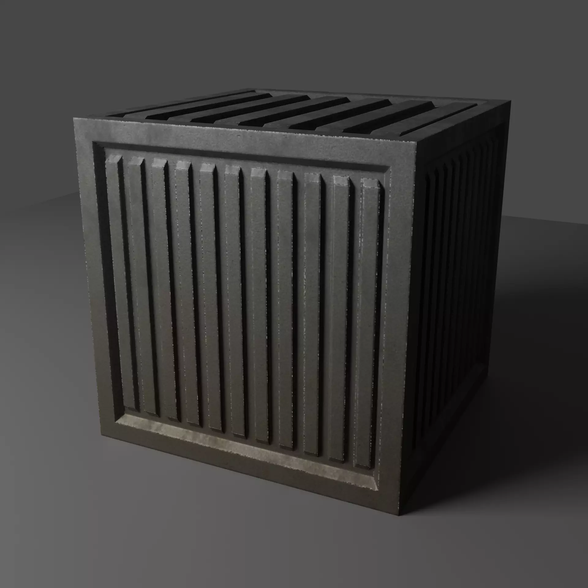 Steel box Free 3D model