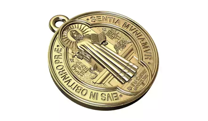 Saint Benedict medal Gold