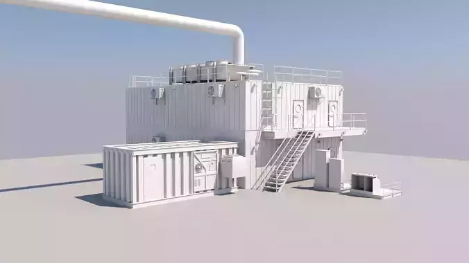 Industrial building 3D model