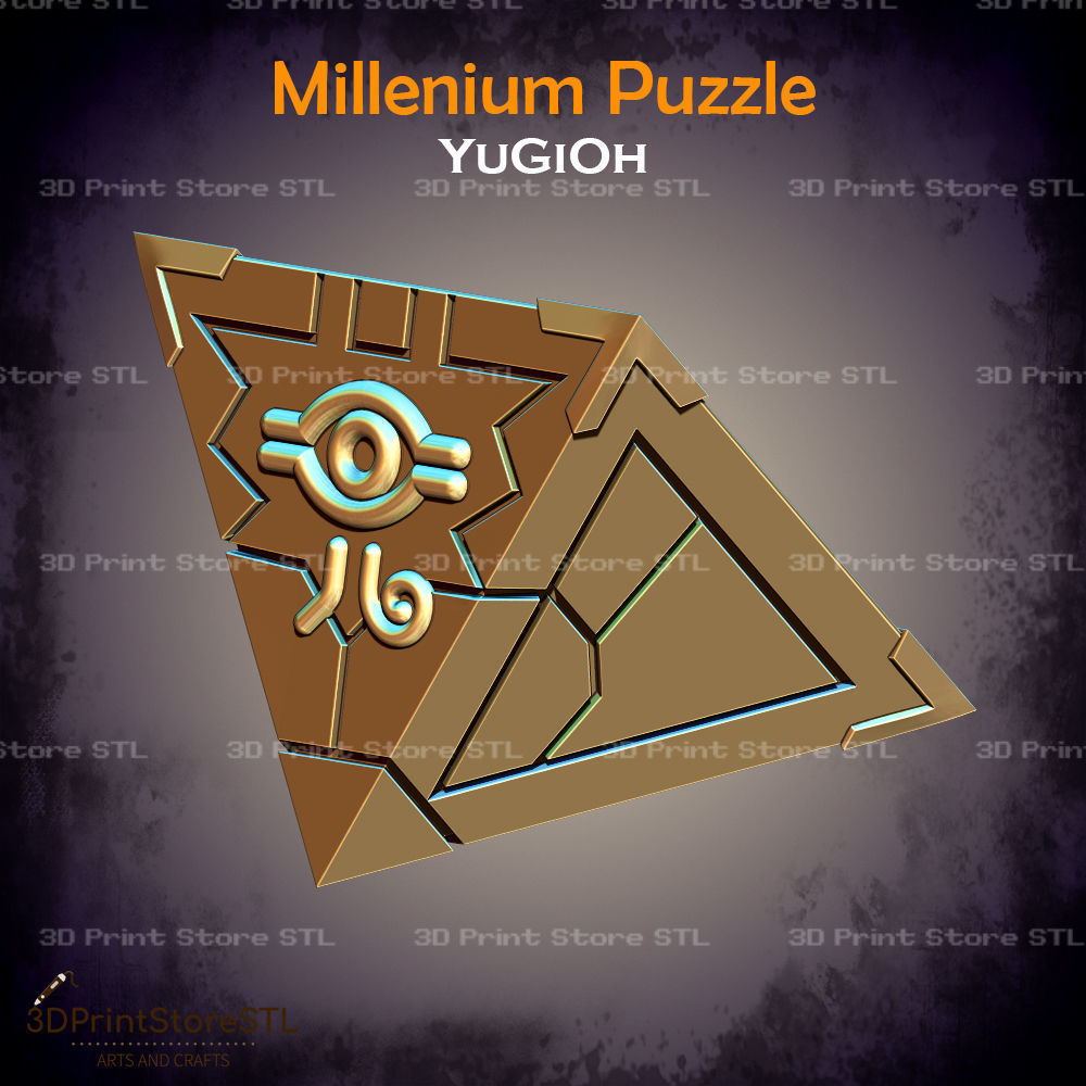 Millennium Puzzle Cosplay Yugioh - STL File 3D print model_1