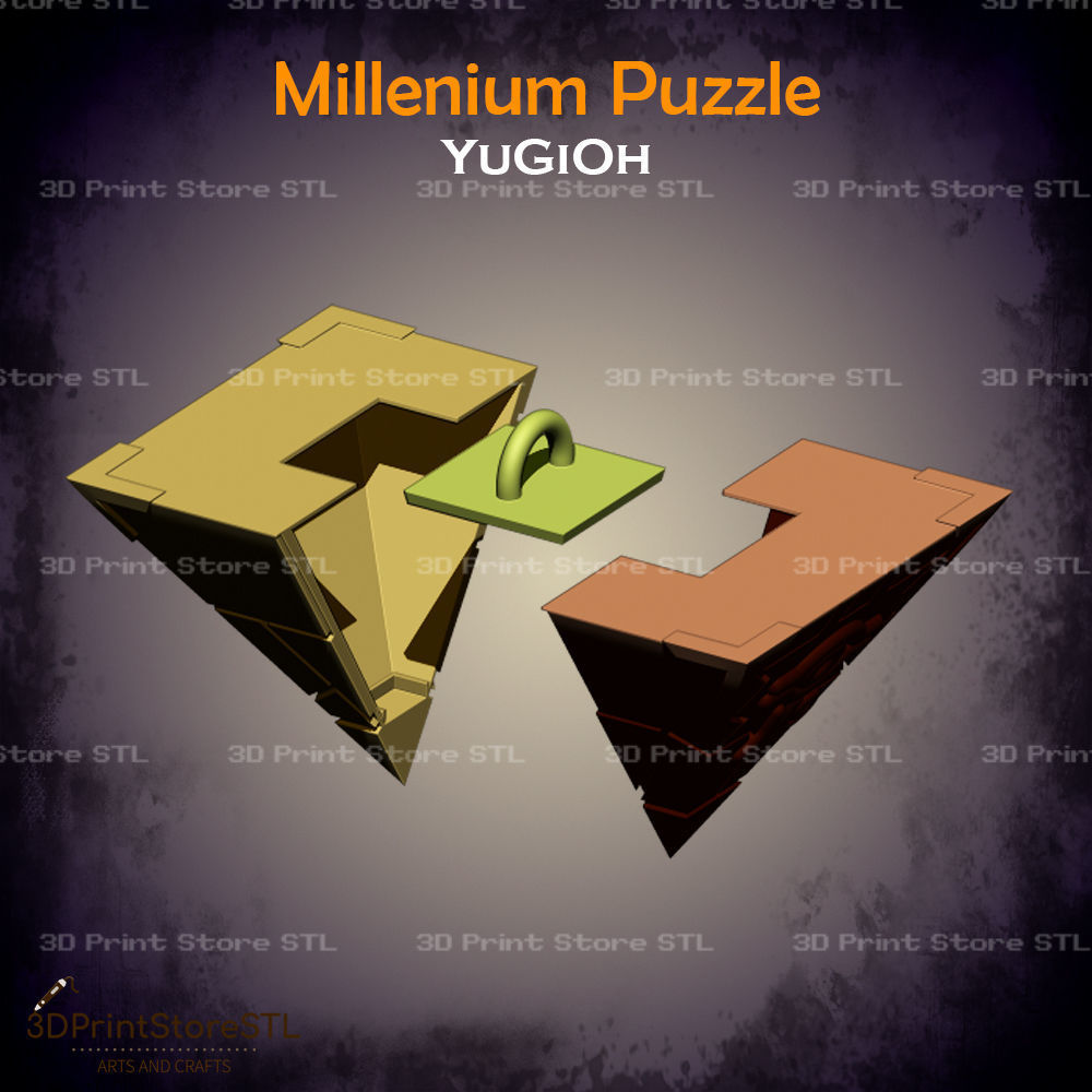 Millennium Puzzle Cosplay Yugioh - STL File 3D print model_3