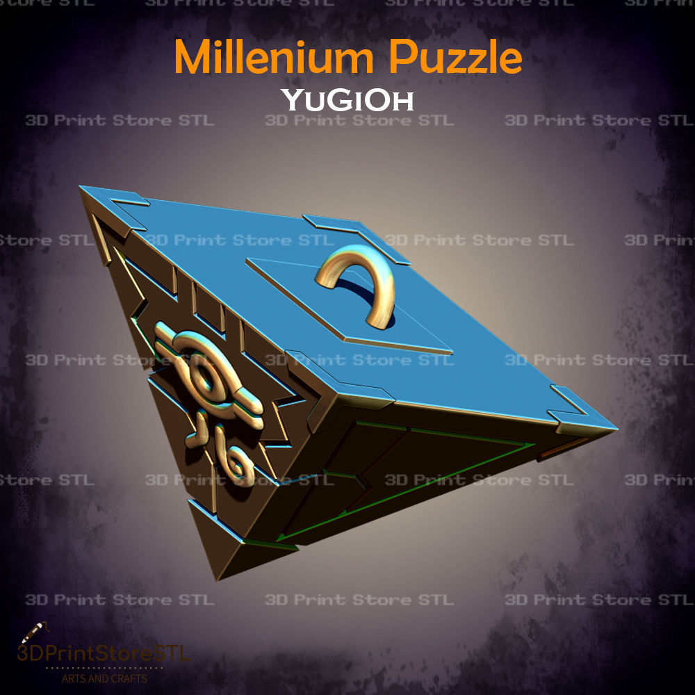Millennium Puzzle Cosplay Yugioh - STL File 3D print model_2