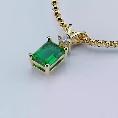 Pendant Emerald 8x6