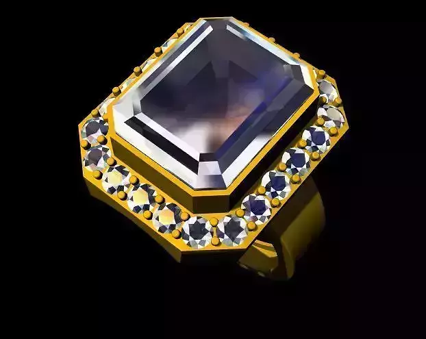 ladies stone ring 3dm file