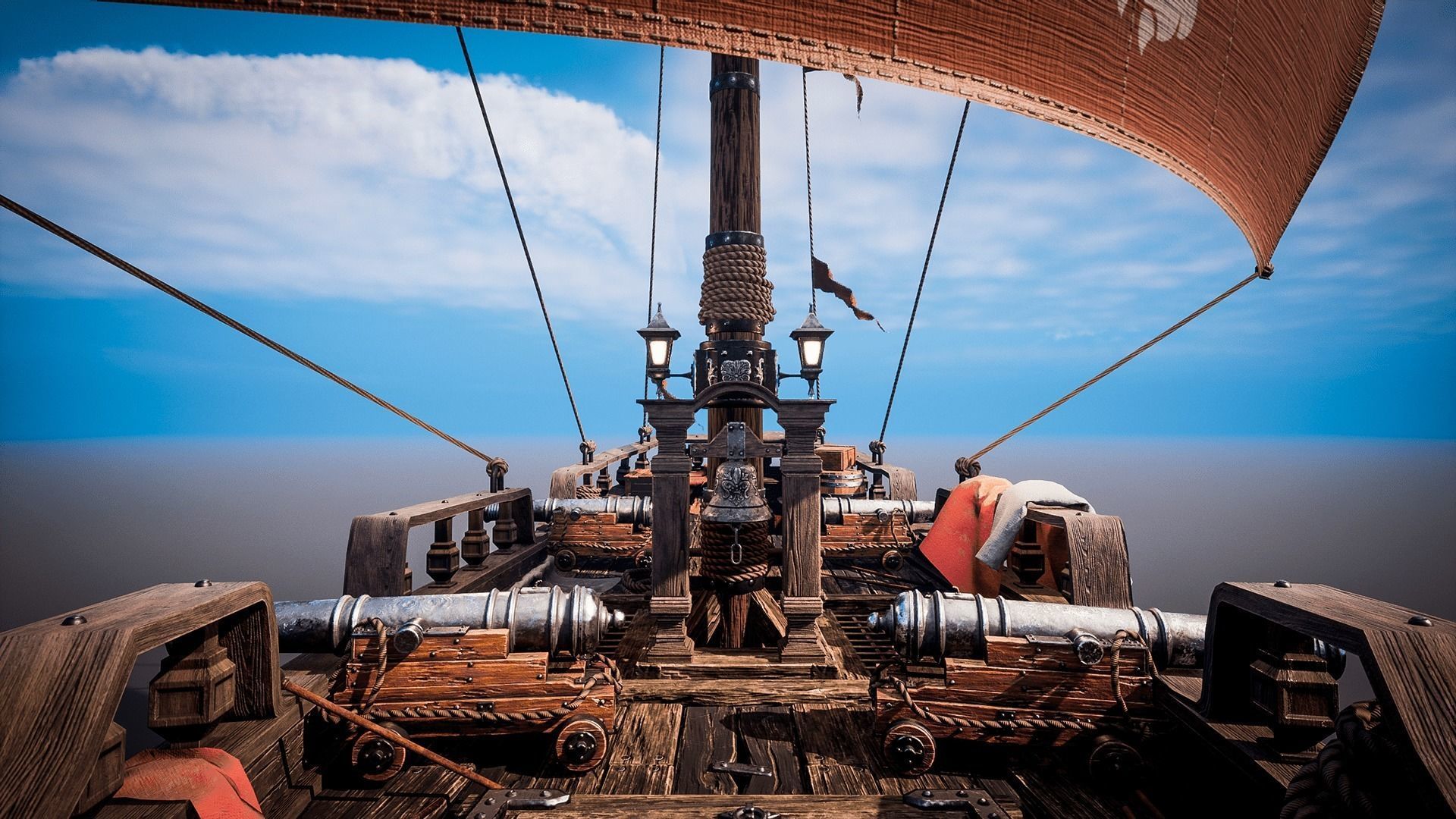 Ship Sloop AgeOfDiscoveryShipsCollection Low-poly 3D model_5