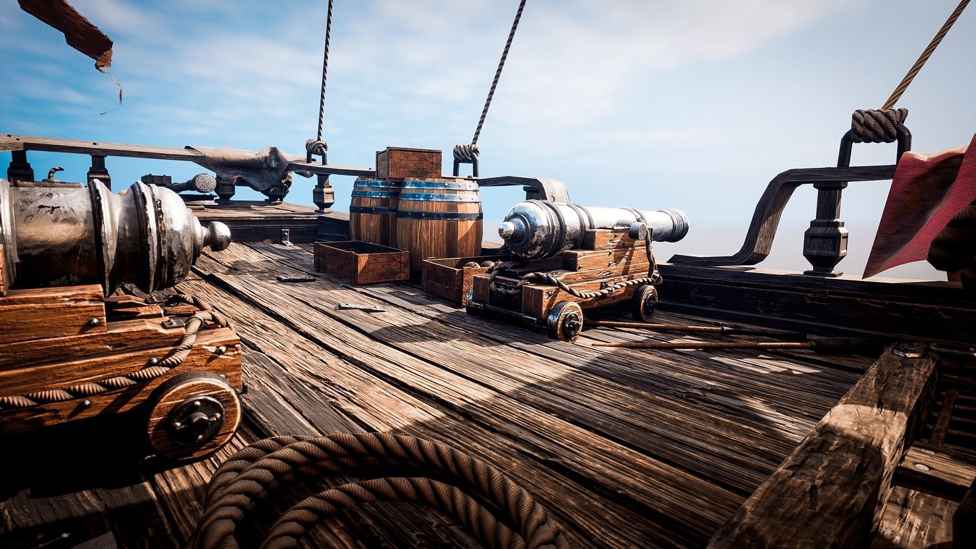 Ship Sloop AgeOfDiscoveryShipsCollection Low-poly 3D model_7