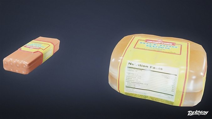 CAMPING - Hot Dogs and Buns 01 - LOW POLY Low-poly 3D model 2