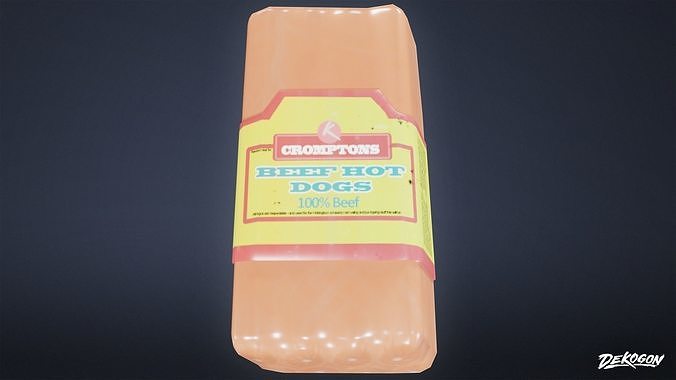 CAMPING - Hot Dogs and Buns 01 - LOW POLY Low-poly 3D model 6