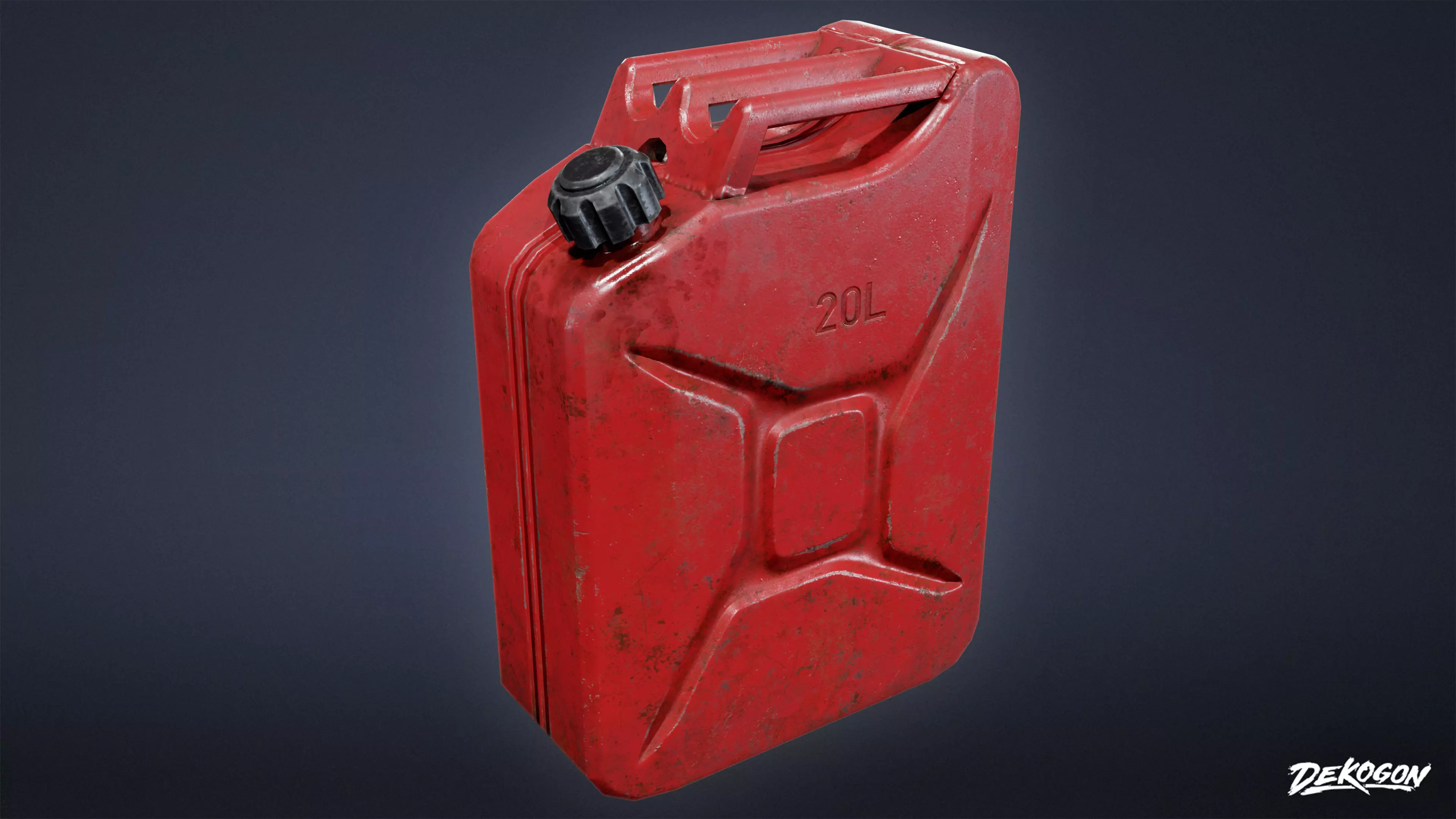 CAMPING - Jerry Can Gasoline 01 - LOW POLY Low-poly 3D model
