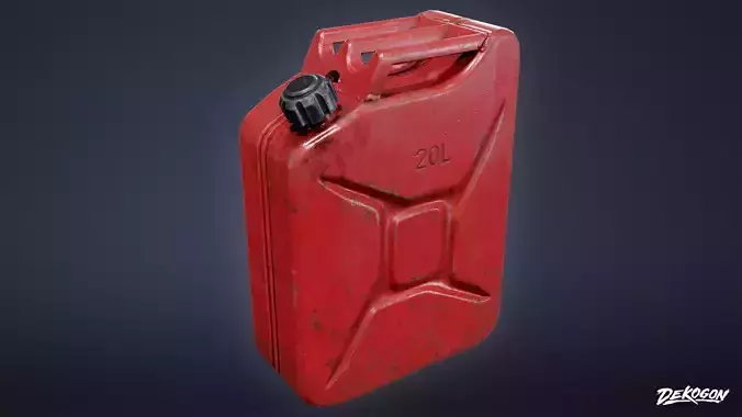 CAMPING - Jerry Can Gasoline 01 - LOW POLY