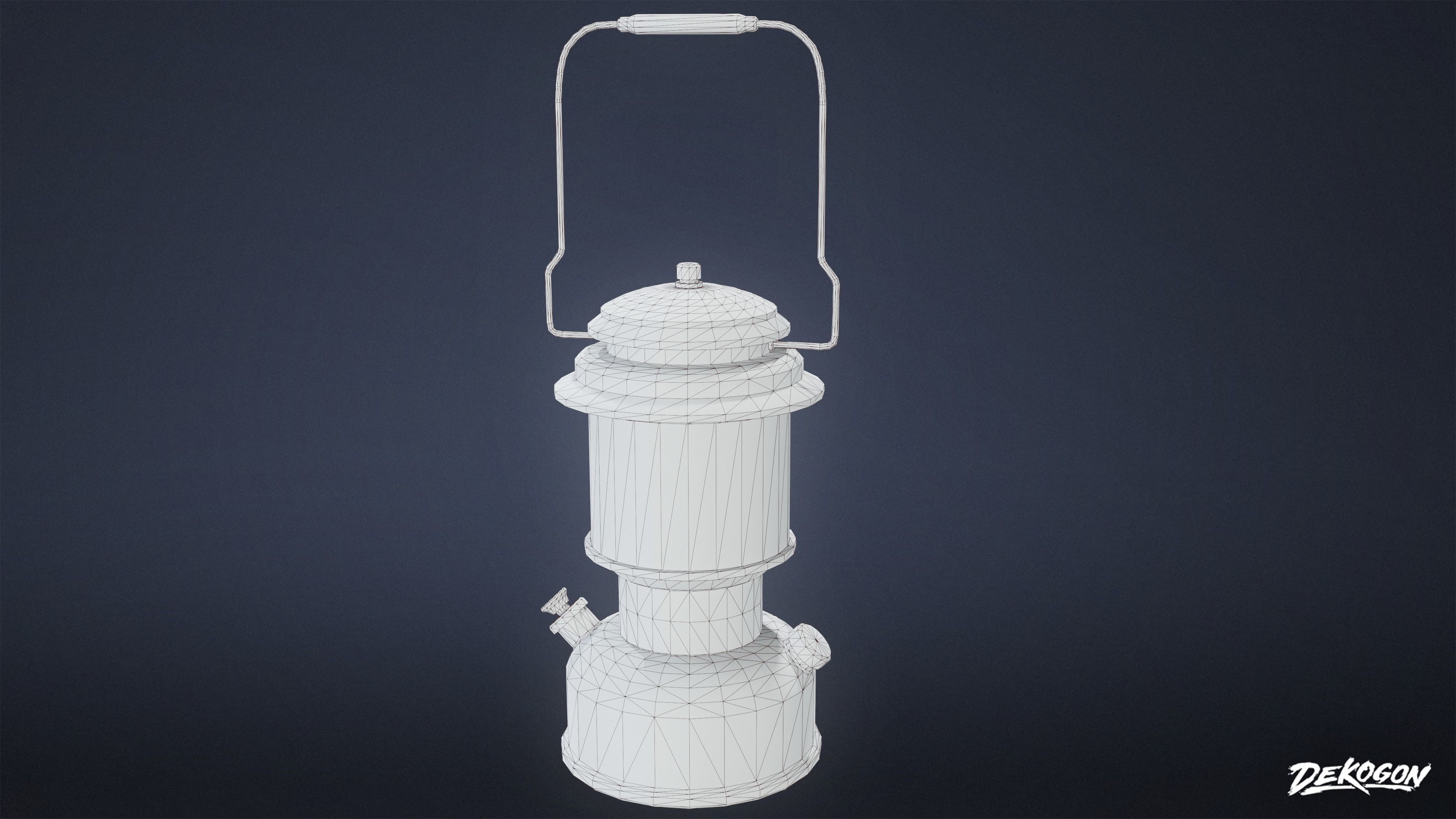 CAMPING - Lantern 01 - LOW POLY Low-poly 3D model_8