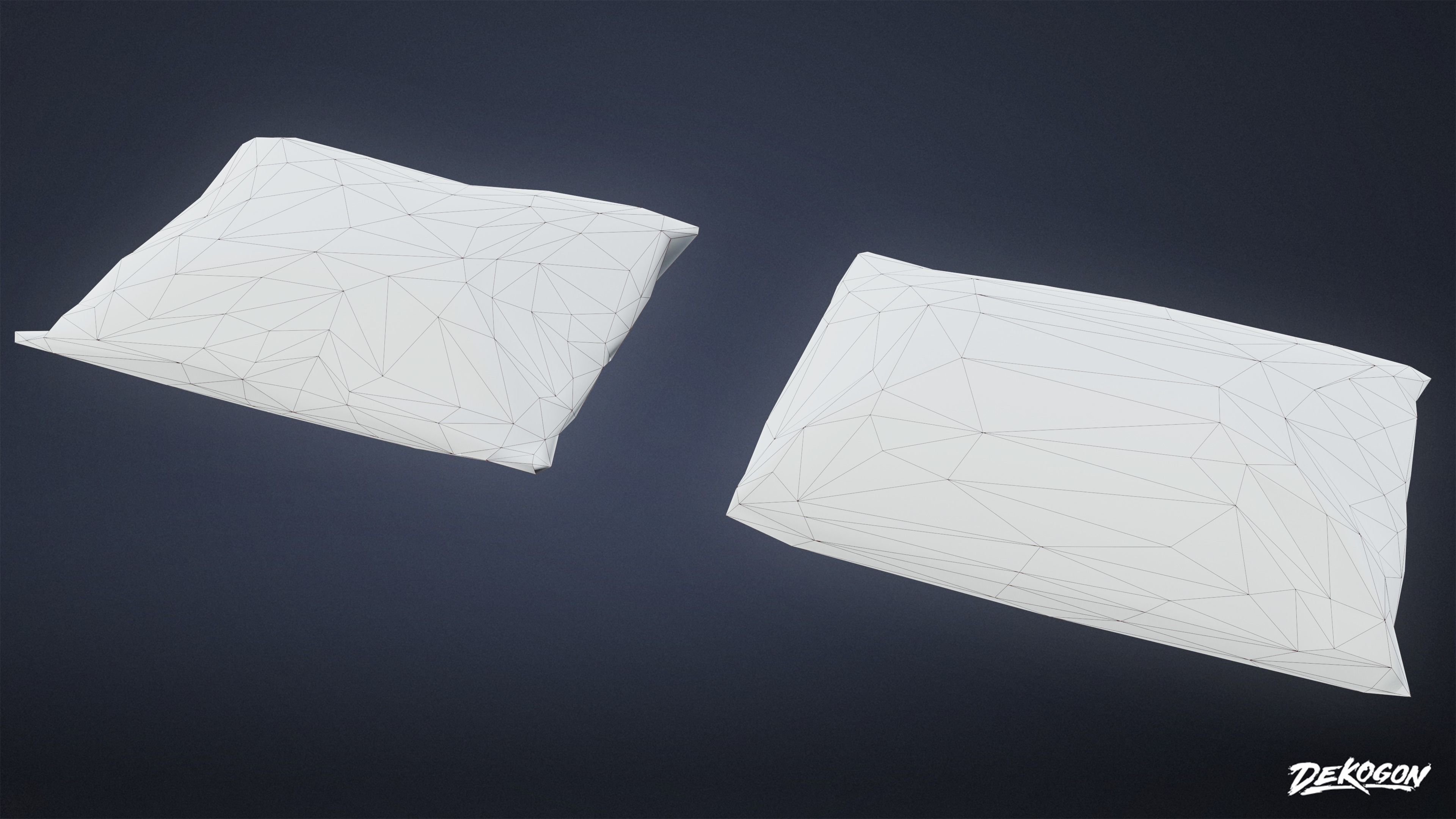 CAMPING - Pillow 01 - LOW POLY Low-poly 3D model_6