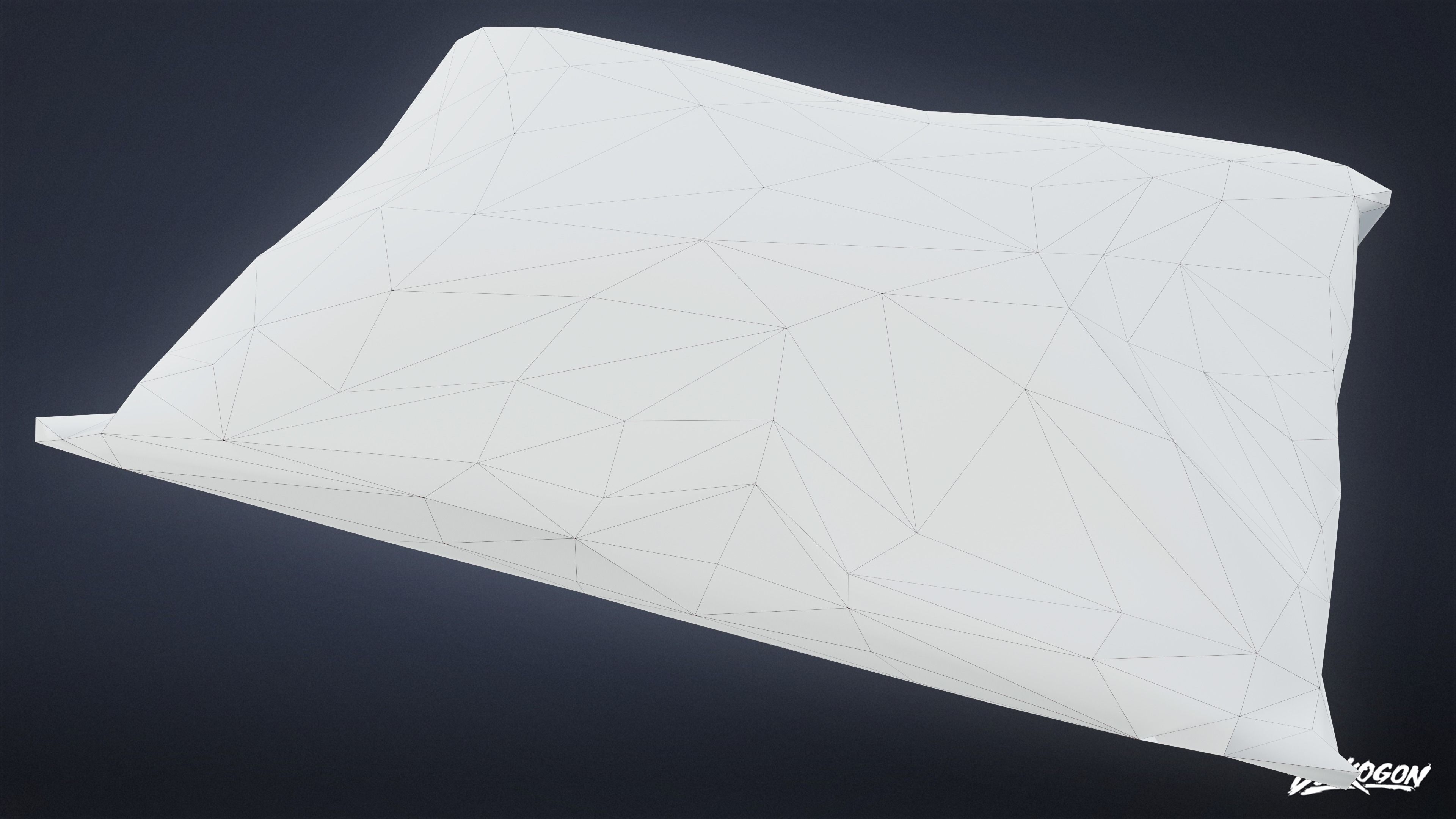 CAMPING - Pillow 01 - LOW POLY Low-poly 3D model_7