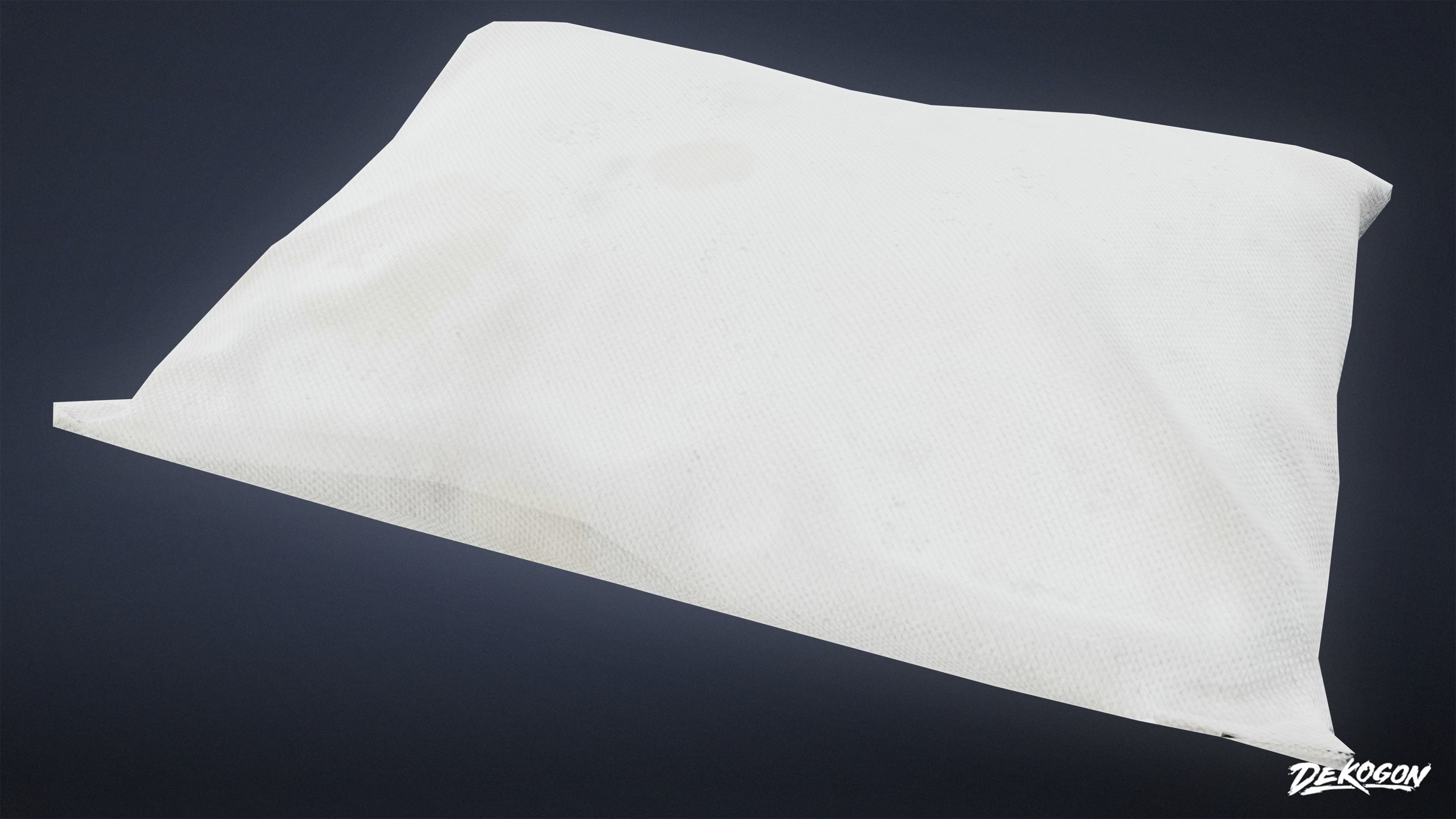 CAMPING - Pillow 01 - LOW POLY Low-poly 3D model_4