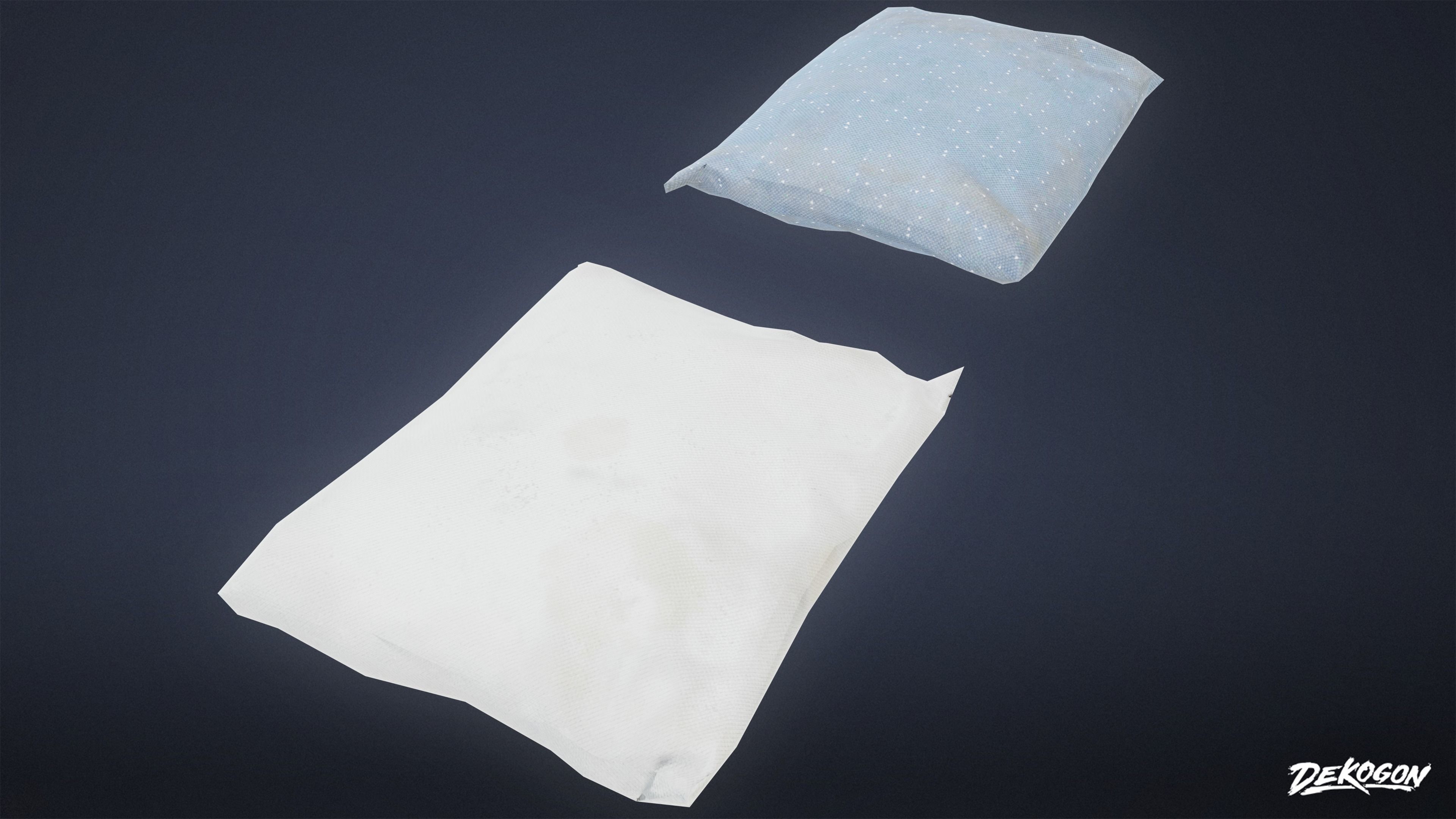 CAMPING - Pillow 01 - LOW POLY Low-poly 3D model_3