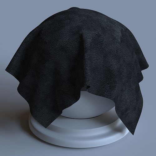 black leather Low-poly 3D model