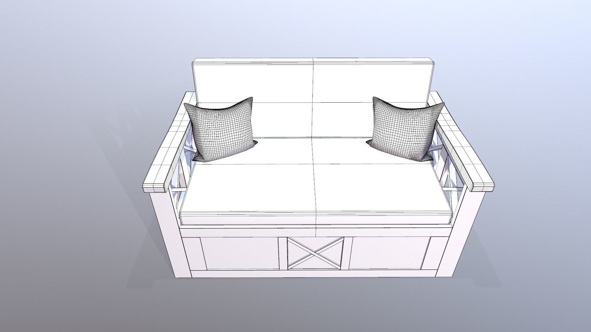 Designer Sofa for Office Lounge 3D model_9
