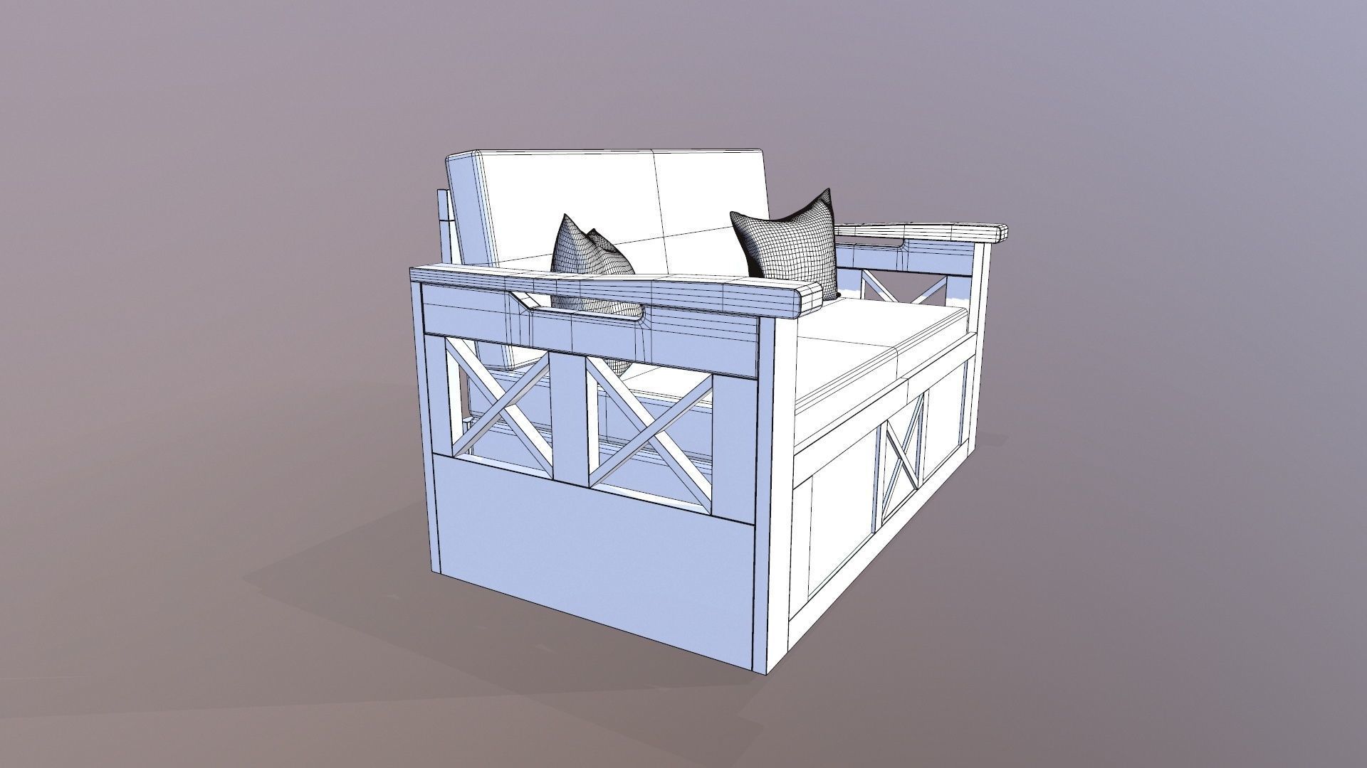 Designer Sofa for Office Lounge 3D model_10