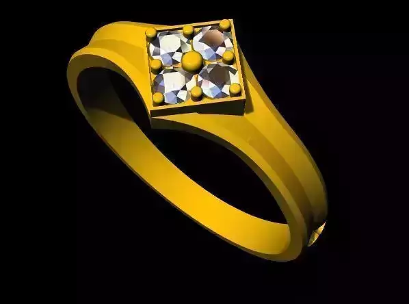 ladies stone ring 3dm file