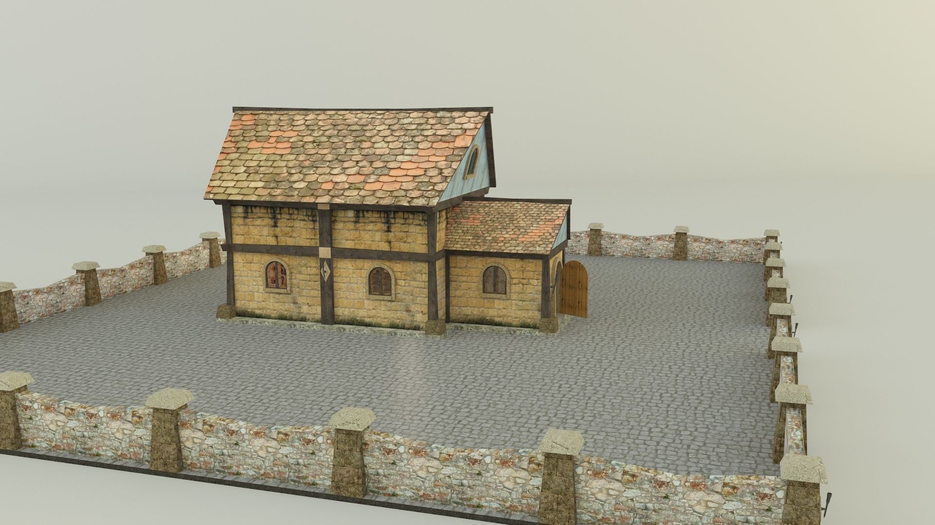 Medieval house 3D model_6