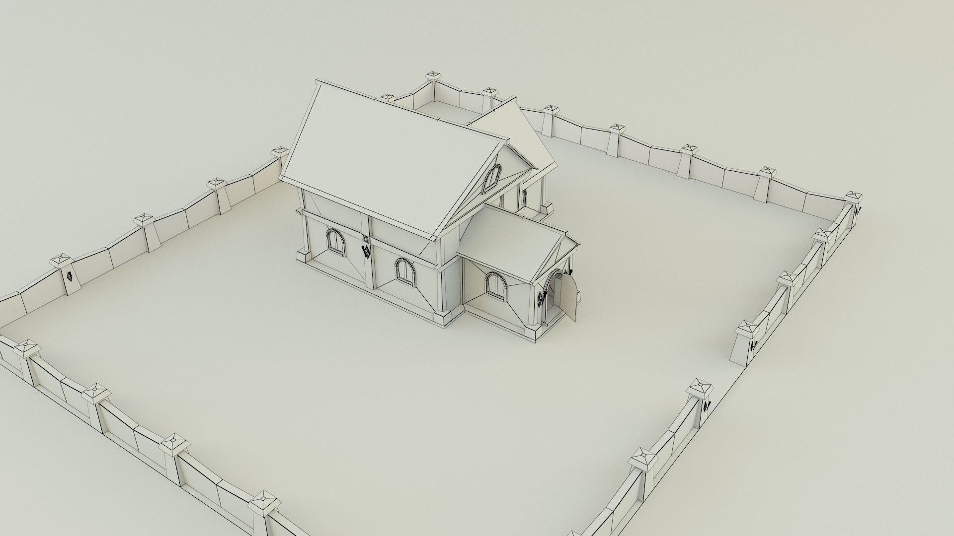 Medieval house 3D model_15