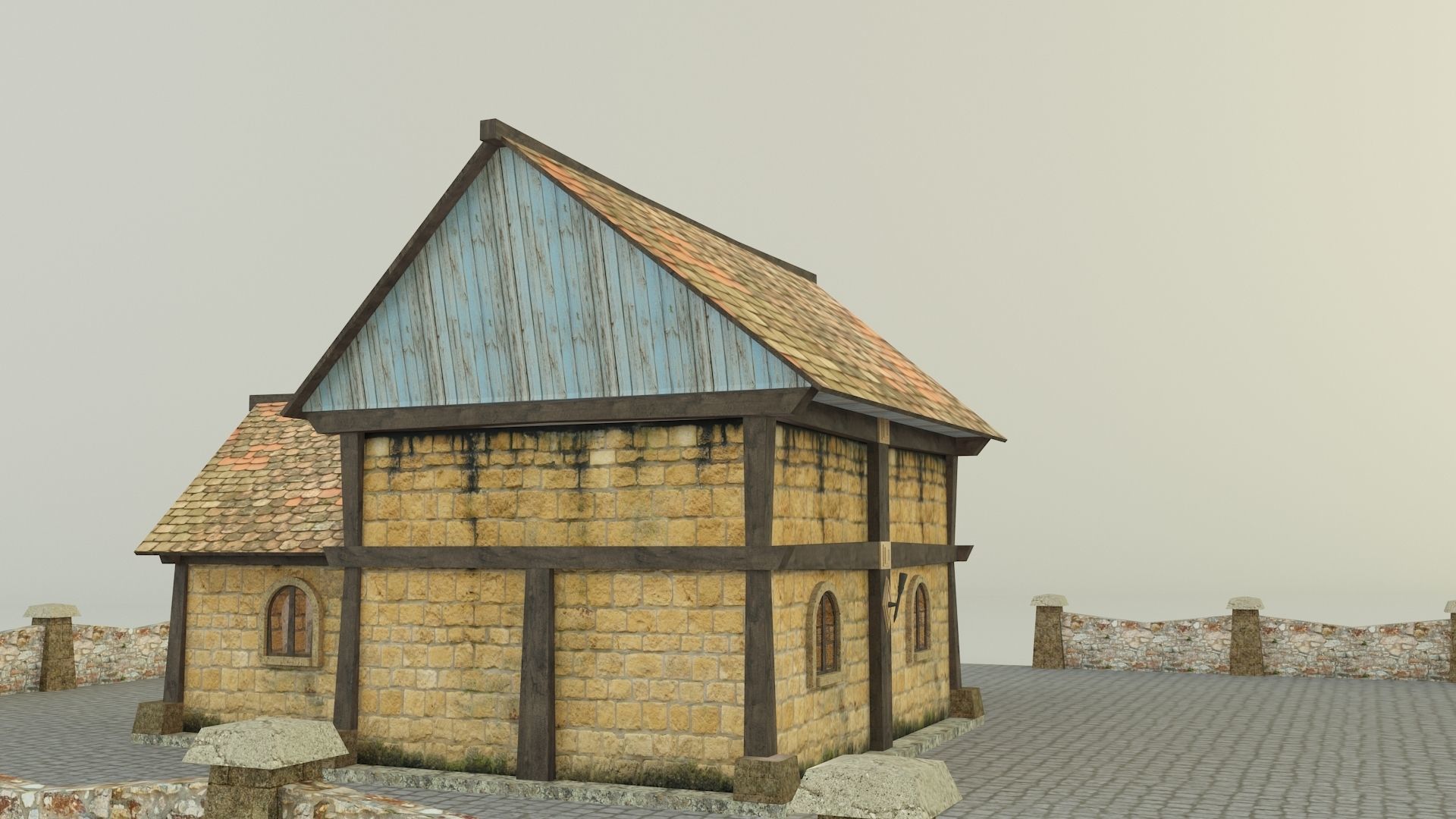 Medieval house 3D model_4