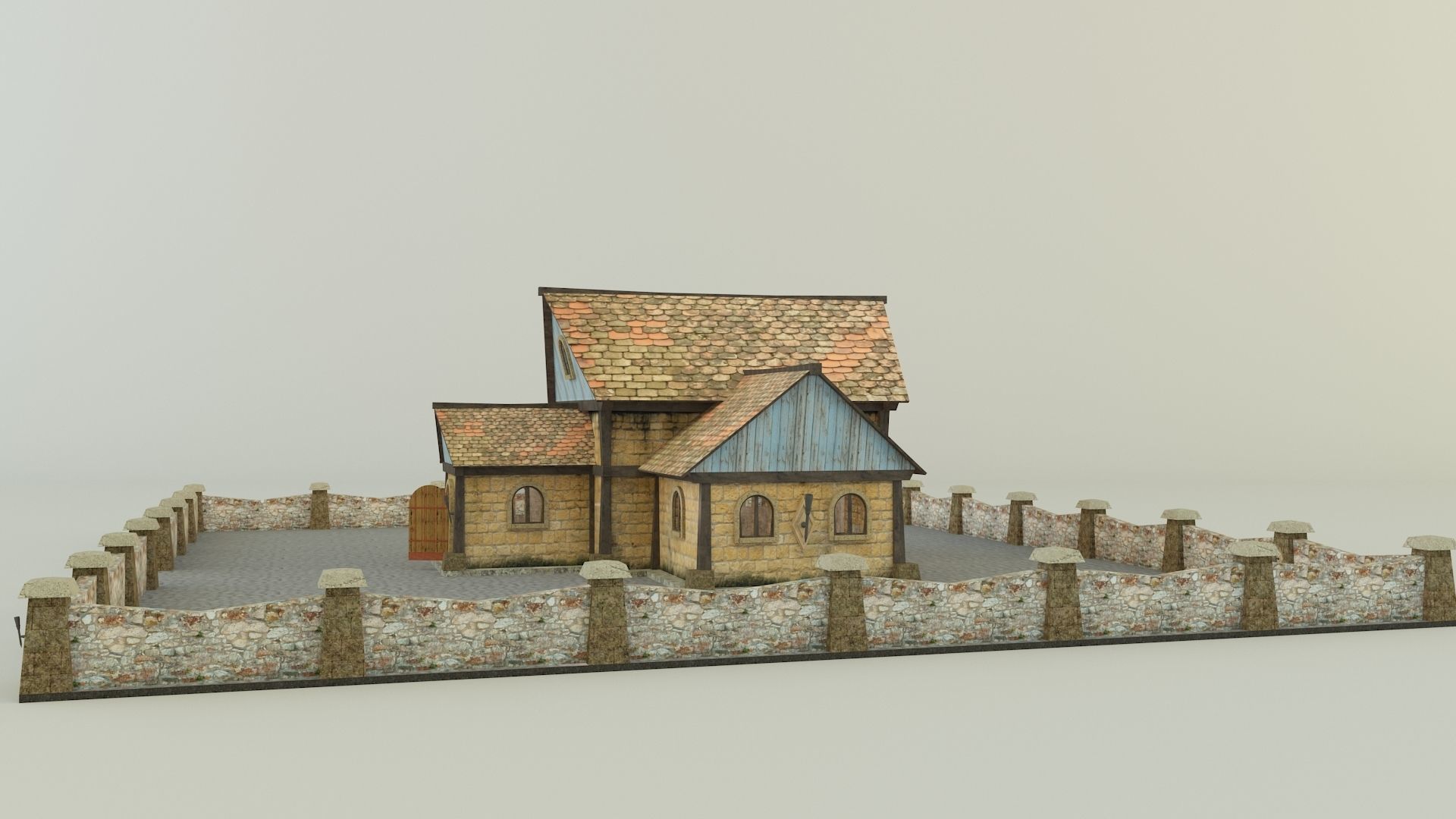 Medieval house 3D model_8